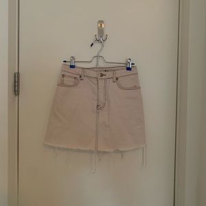 Tan jean skirt with black detailing